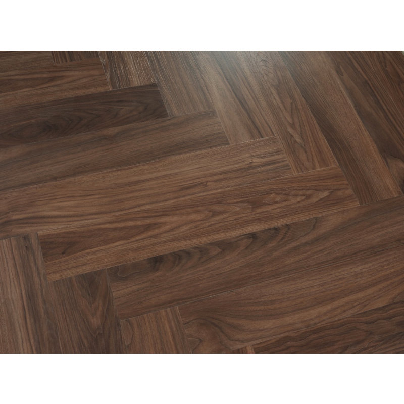 Herringbone SPC Flooring, Rich Walnut