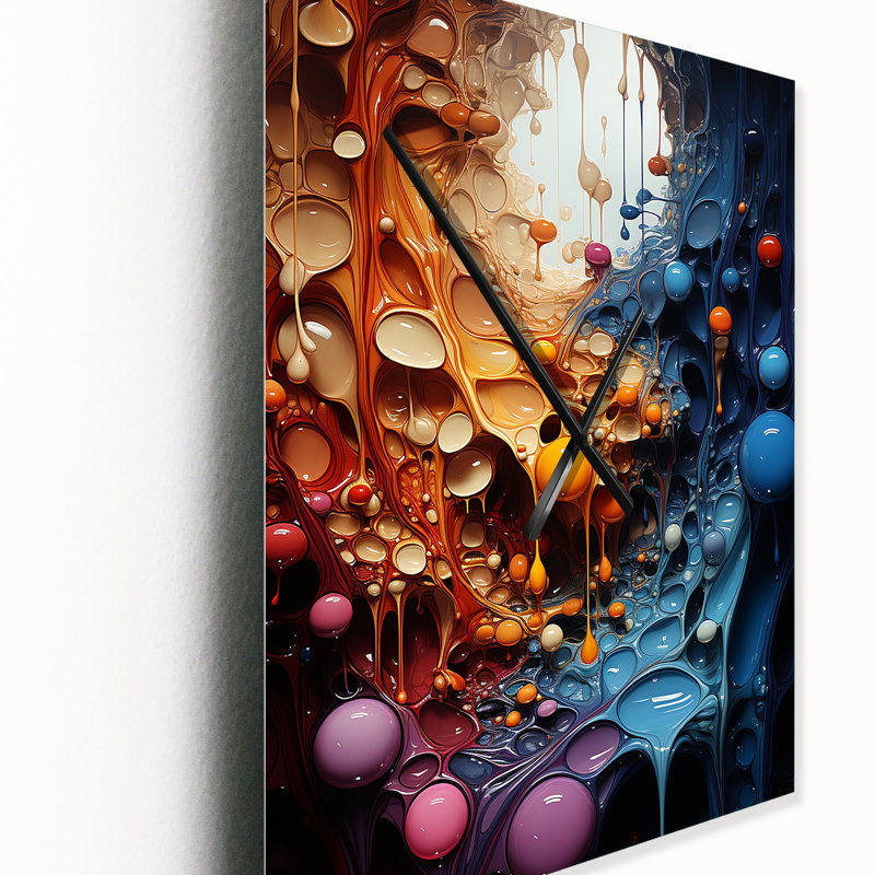 Daquanna - Drip peinture très horloges murales, Petit