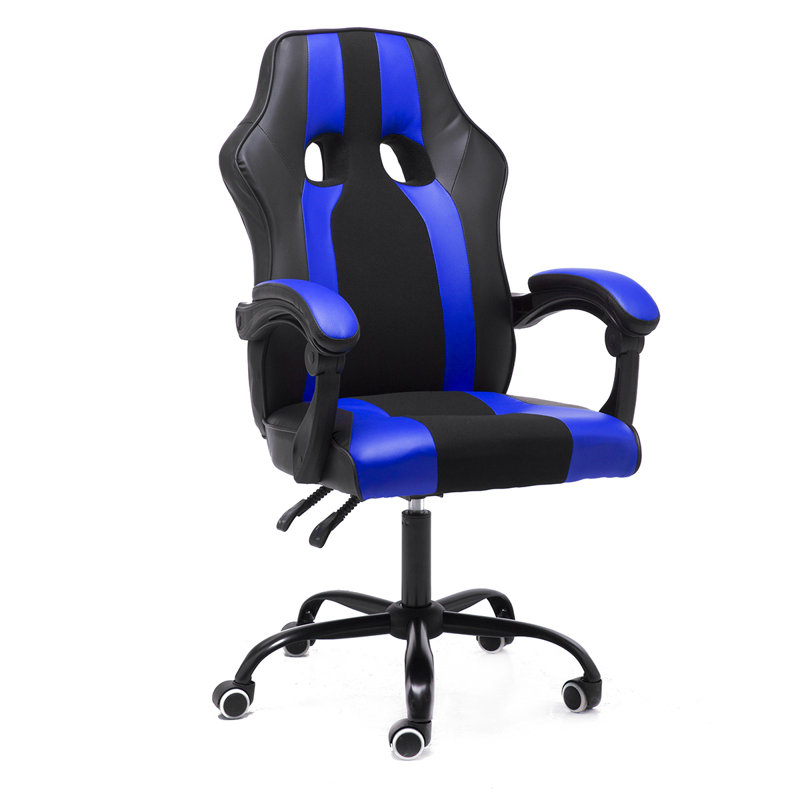 Blue Elephant Ergonomic Faux Leather PC & Racing Game Chair, Blue/Black