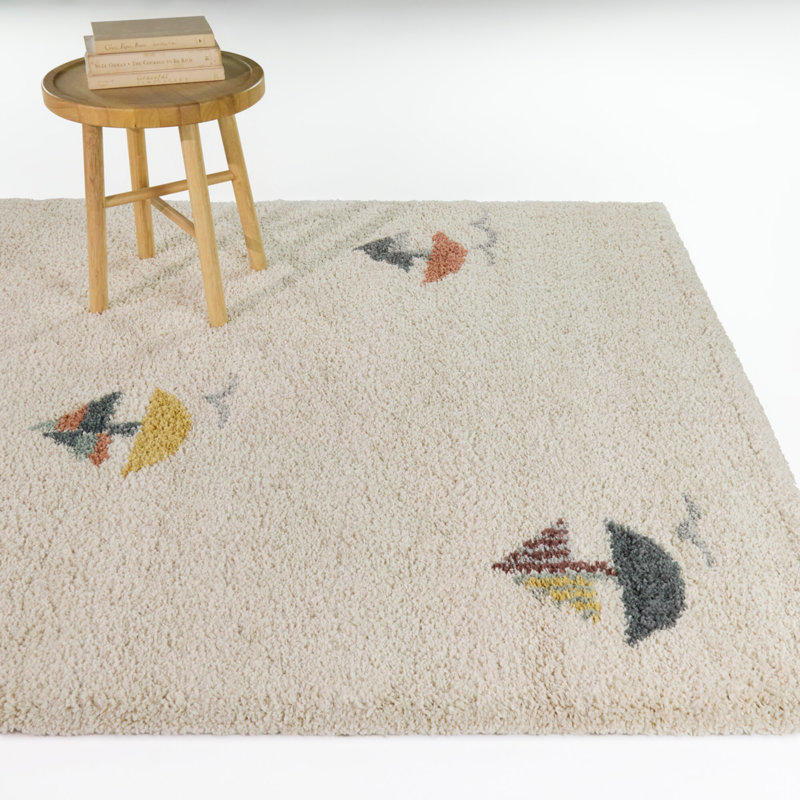 Waverly Cream Kids Sailboat Area Rug, 3'11" x 5'7"