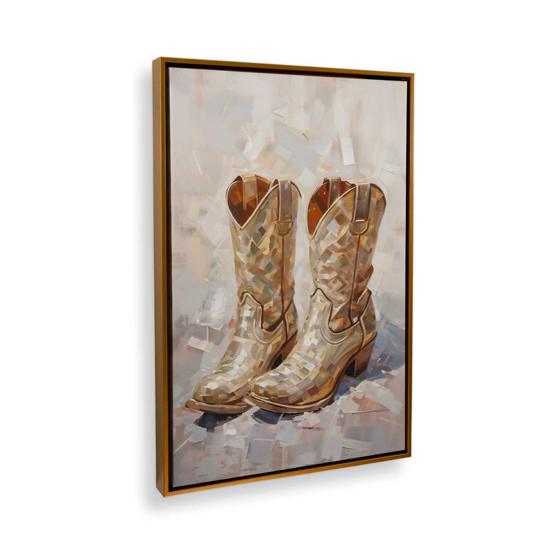 «Cowboy Essentials in Tan I», reproduction sur toile, Or poli, H 30,75 po x l 20,75 po