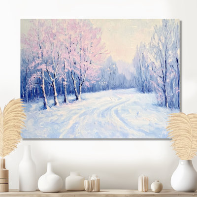 «Winter Peacefulness Forest II - Winter Landscape Wall Art Living Room»