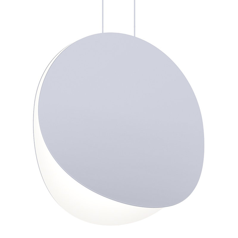 Malibu Discs 1 - Light LED Unique/Statement Pendant, Dove Gray, 18" H x 18" W x 7.75" D