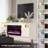 70" Fireplace TV Stand with 20-Color LED Lights for TVs up to 75"-364664411