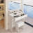 31" X 20" Extra Large Led Mirror Makeup Vanity Table + Soft Cushion Stool Suit, Touch Switch, 3 Colors, Adjustable Brightness, Large Capacity Storage, Compact Dressing Table Suitable For Small Space