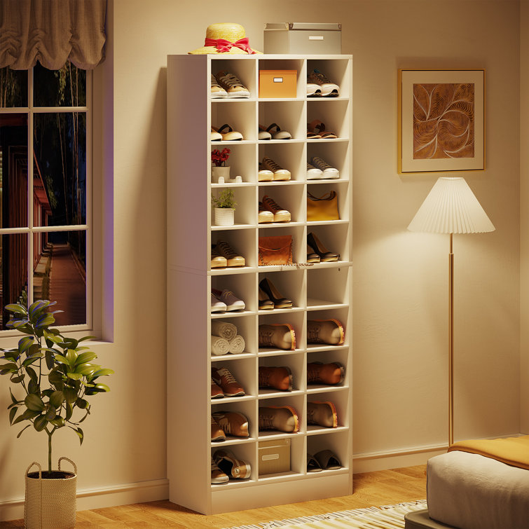 30 Pair Shoe Storage Cabinet Hokku Designs Finish: White