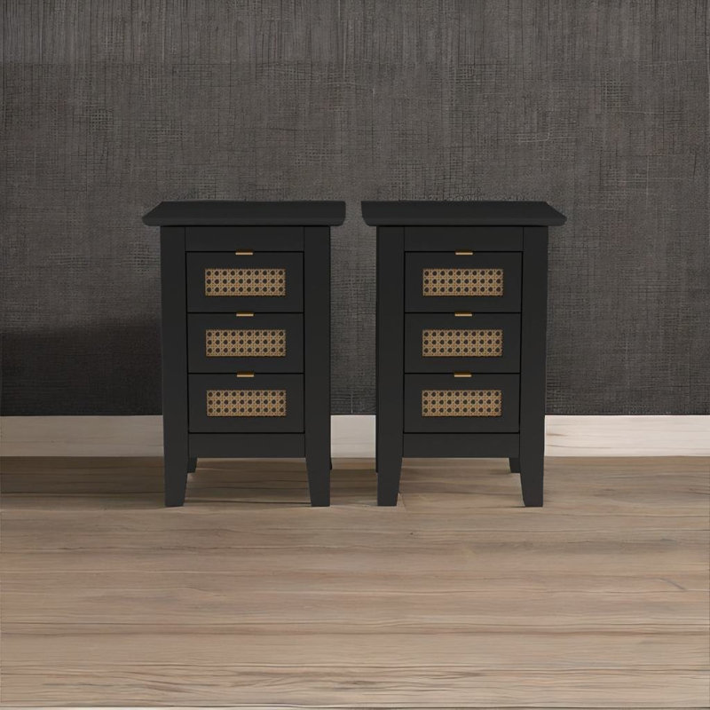 Table de chevet Combs, Noir