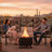 Karline 30" Round Wood-Burning Black Finish Steel Crossweave Smokeless Fire Pit