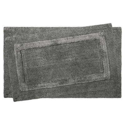 French Connection Hebert Rectangle Cotton Blend 2 piece Bath Rug Set