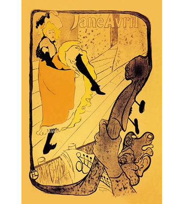 " The Performance Of Jane Avril " by Henri De Toulouse-Lautrec
