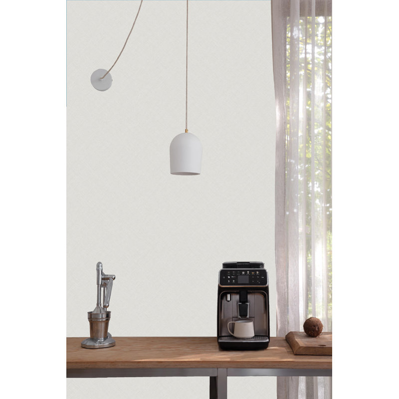Rouleau de papier peint uni L 33 pi x l 21 po Mashud, Blanc