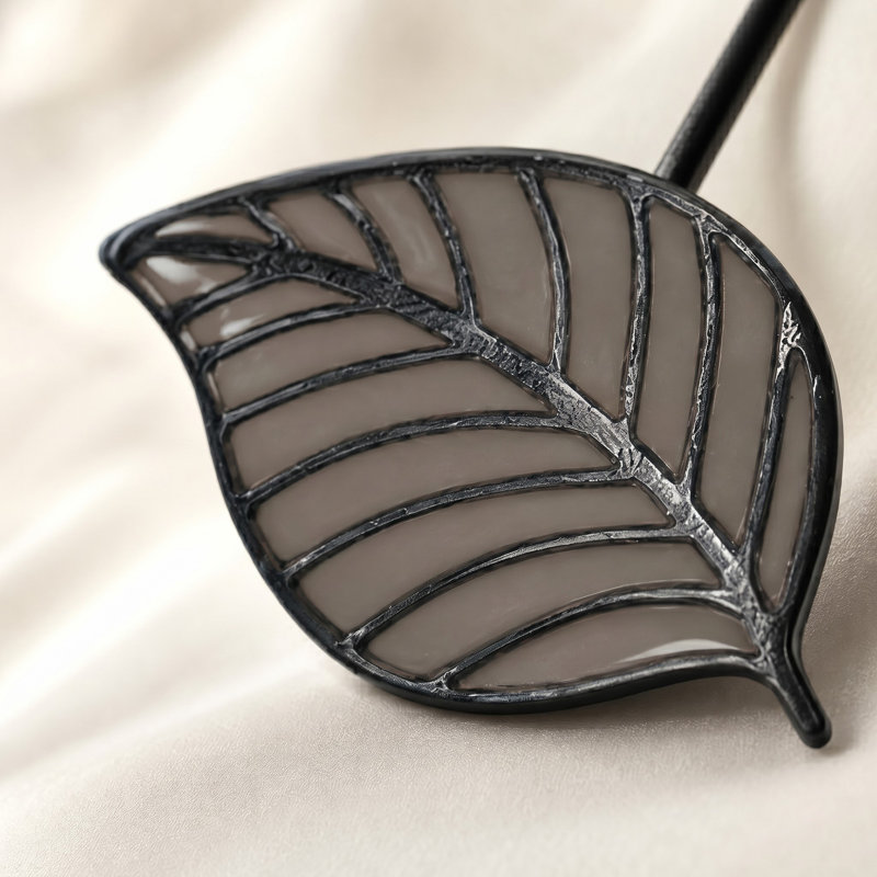 Embrasse de rideaux magnétique - Conception élégante en feuille de résine - Accessoire pratique pour les rideaux, Taupe