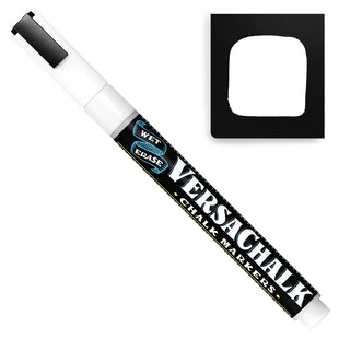 Liquid Chalk Markers Set of 12 Metallic Colors - 3mm Fine Tip Chalk Markers  with Bonus 30 Chalk Stickers - Premium Erasable Pen with Reversible Tip