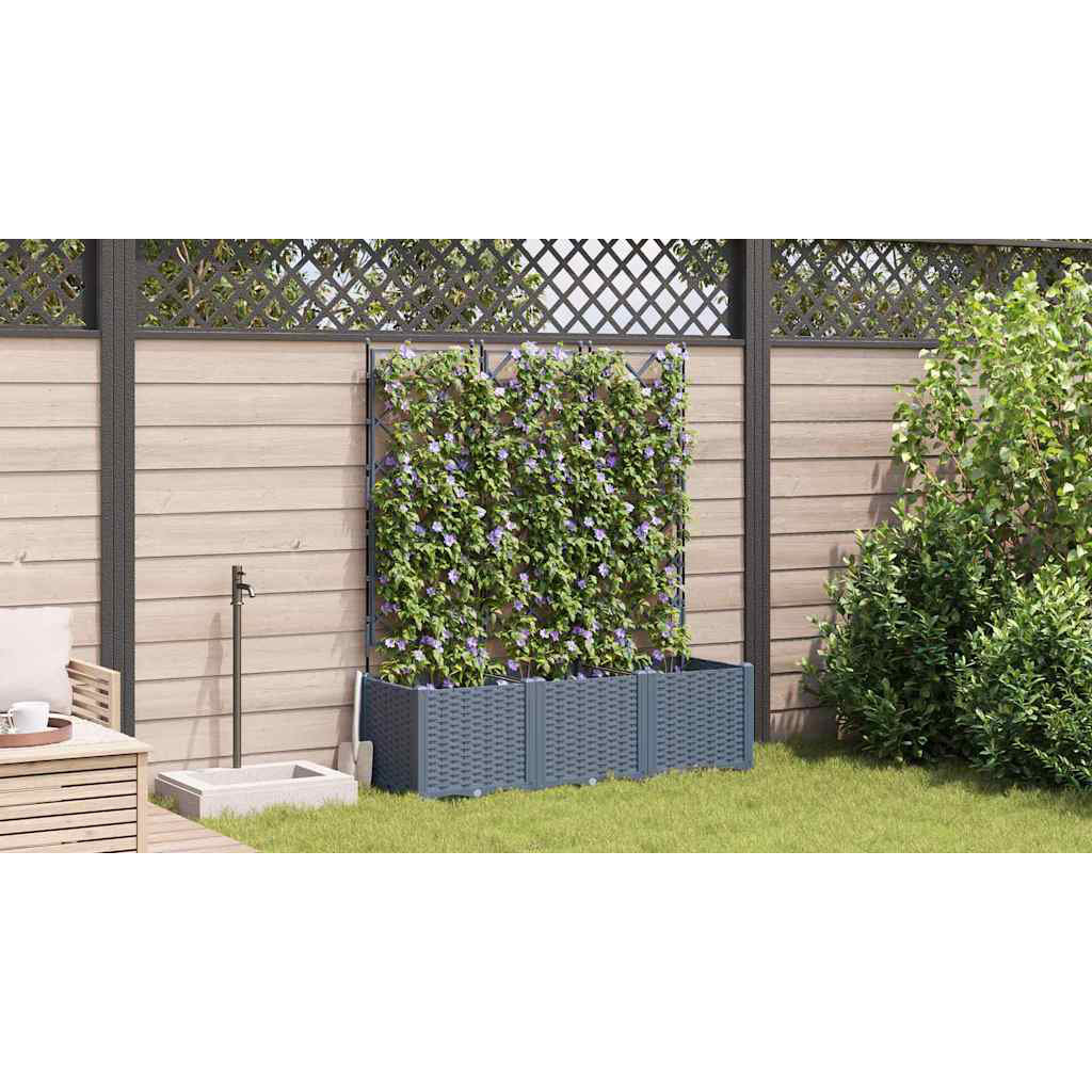 Garden Planter Steel Outdoor Container Modern Decor Terrace Stylish Pot