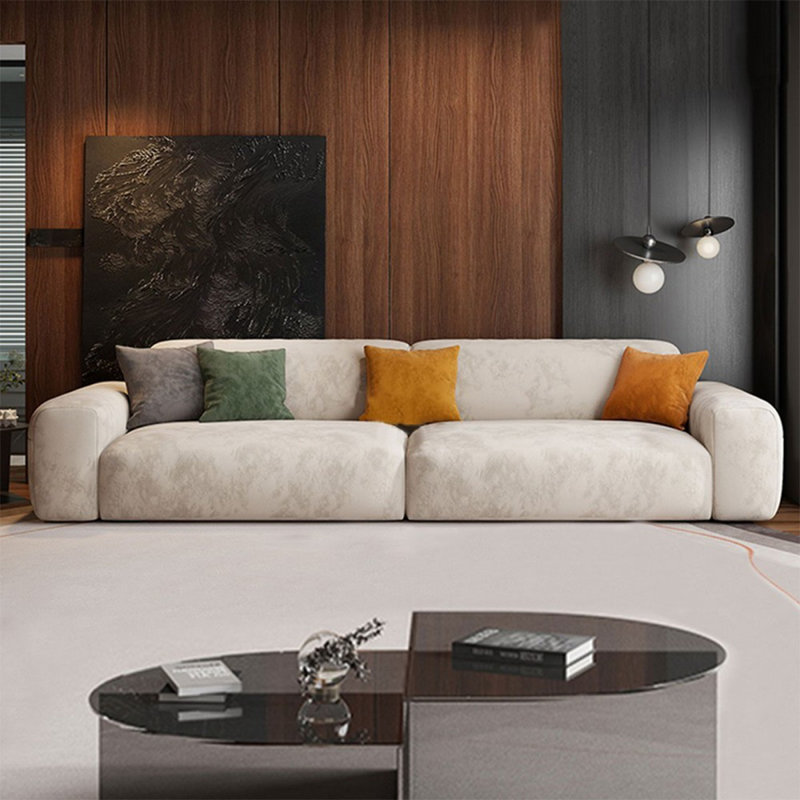 Coussin modulaire beige en polyester, 4, H 30,71 po x l 118,11 po x P 38,58 po