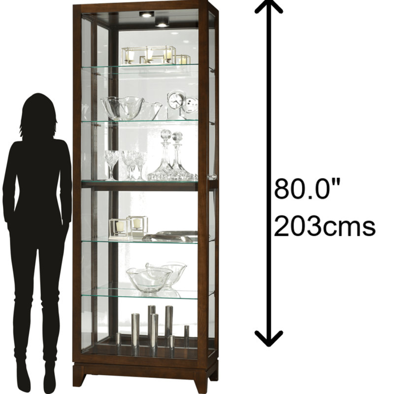 Luke V Lighted Curio Cabinet, Espresso