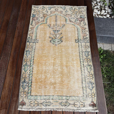 Tapis turc authentique authentique de style anatolien idéal pour la prière et la chambre d'enfant