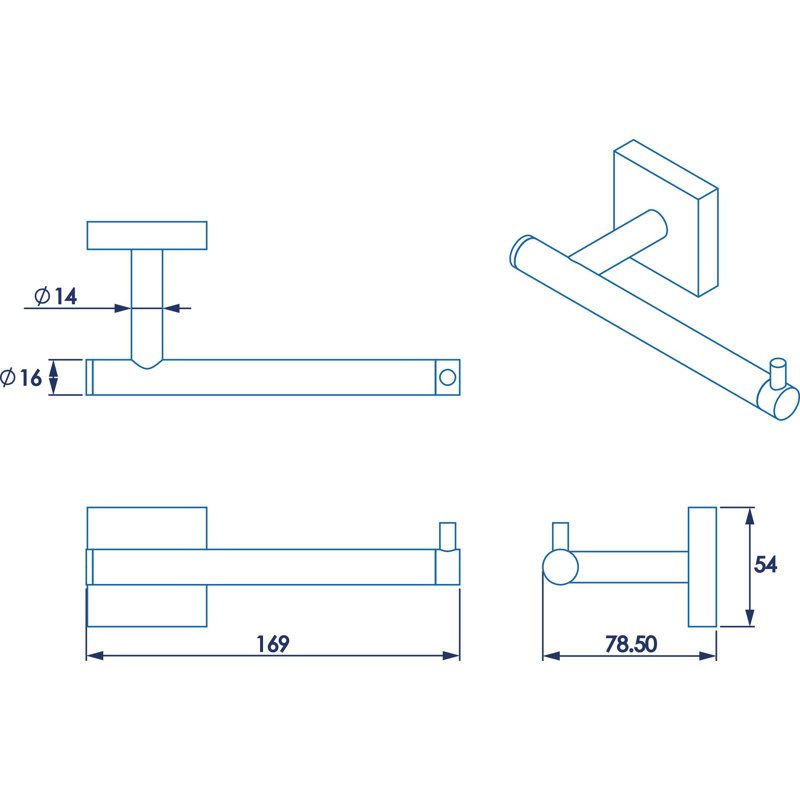 Chester Wall Mounted Toilet Paper Holder