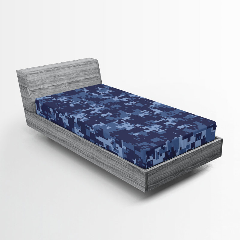 Ensemble de 2 drap-housse style camouflage Ambesonne, Ensemble literie pour lit simple