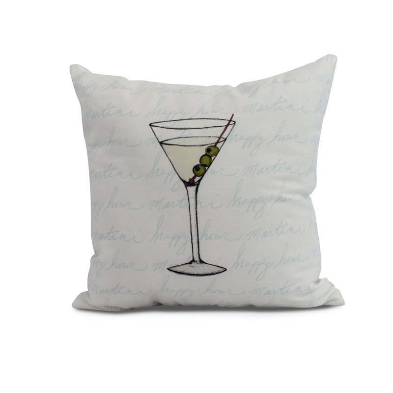 Housse de coussin d'extérieur carré Palm Beach, Bleu pâle, 16 po x 1 po
