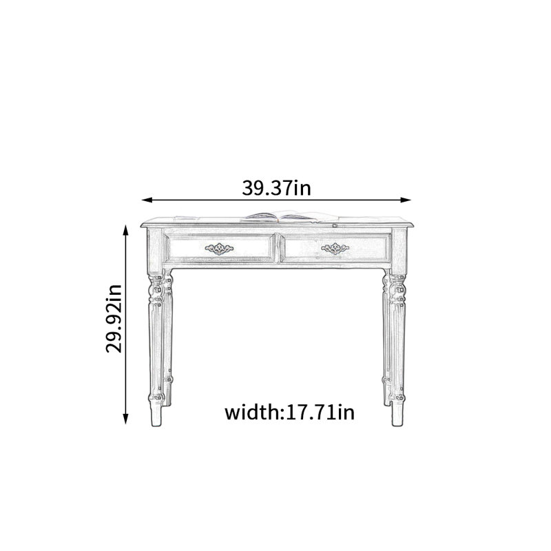 Bureau Arthav, H 29,92 po x l 39,37 po x P 17,71 po