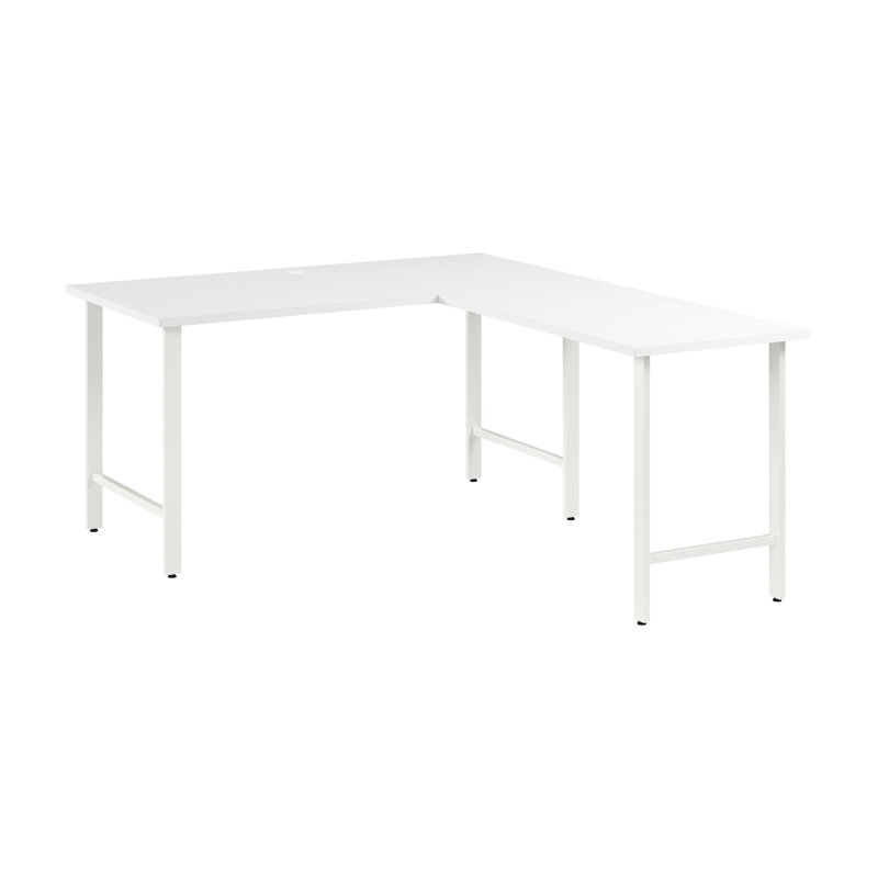 Bureau en L Hustle, Blanc
