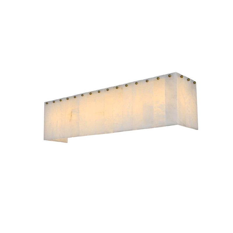 Applique murale 30 pouces en or satiné Rios, Six lumières, Or satiné, H 8 po x l 30,5 po x P 6,5 po