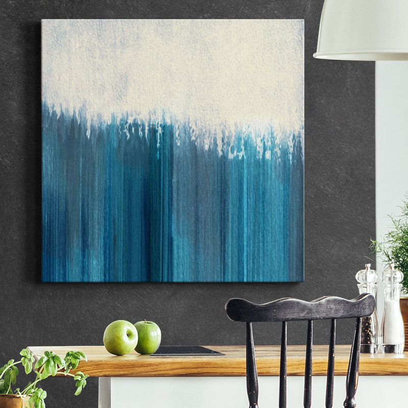 Fading To Blue - toile tendue avec châssis de qualité supérieure - prête à être accrochée, H 32 po x l 32 po x P 1 po