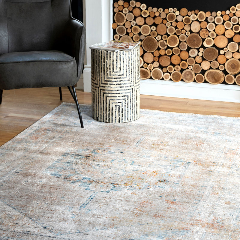 Bungalow Rose Ronaldo Performance Beige Rug | Wayfair