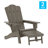 Ayleah Commercial All-Weather Plastic Adirondack Chair with Ottoman-1239443798