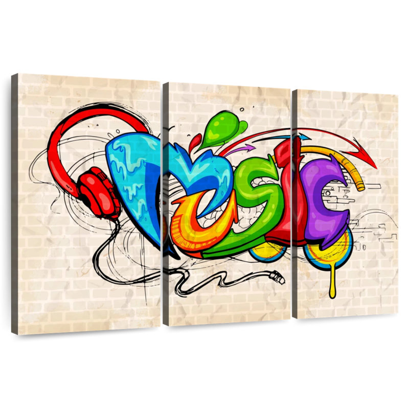 Murale Tergel Urban Music, H 20 po x l 33 po