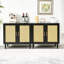 Console contemporaine avec rangement et tablette réglable