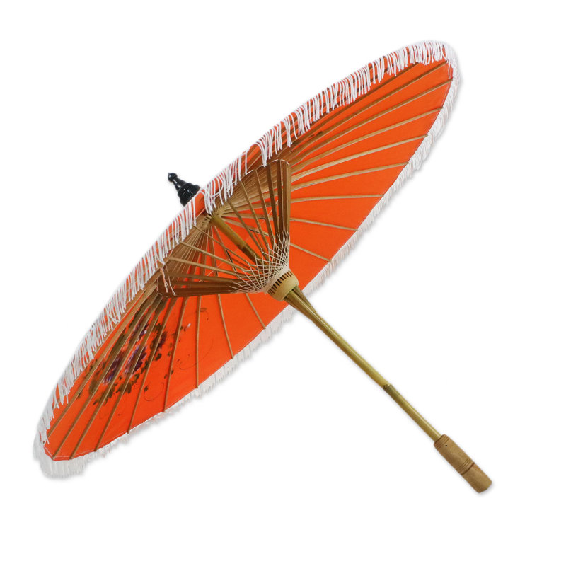 Oiseaux et fleurs sur un parasol de plage de 3 pi