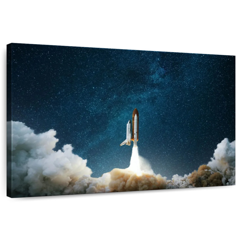 Oberle Rocket Against The Stars, 32" H x 48" W