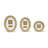 Gilded Rope Set Of 3 Gold Finish Photo Frame