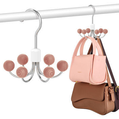 Paquet de 2 cintres peu encombrants pour garde-robe, cintres tournants multi-usages pour sacs, soutiens-gorge, écharpes, cravates, chandails à capuchon, organisateurs de garde-robe et rangement