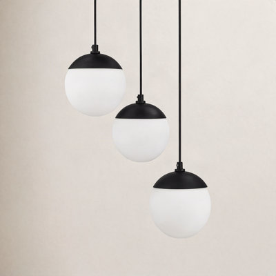 Richardson 3 Light Glass Dimmable Pendant