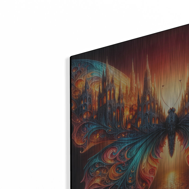  «Gothic Butterfly 2» par Rey Klimt, art mural en métal, 12 po x 12 po, H 12 po x l 12 po