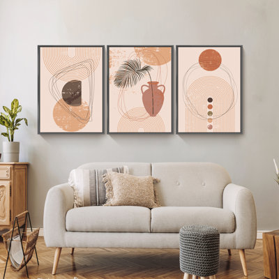 " Framed Abstract Modern Wall Art " by HZLJ 3 - Pieces