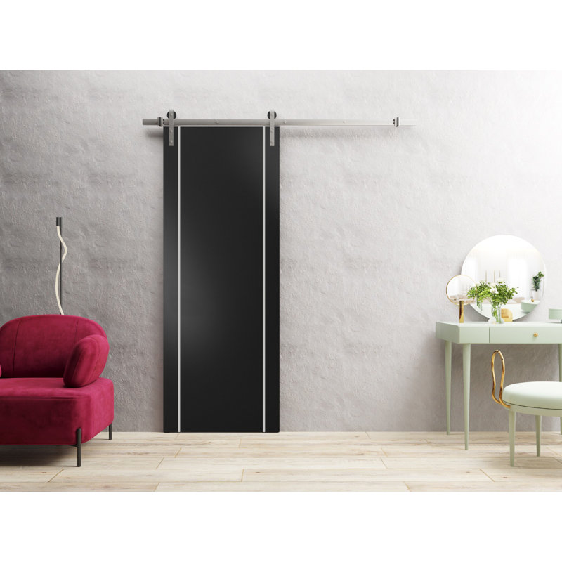 Porte de grange en bois massif massif, 28 po x 96 po