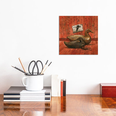 Covey Of Decoys - Wrapped Canvas Painting