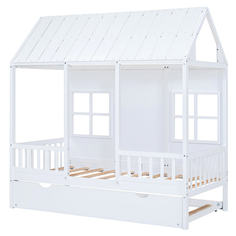 White Twin Size Wooden Daybed With Trundle - Versatile And Elegant Modern Functional