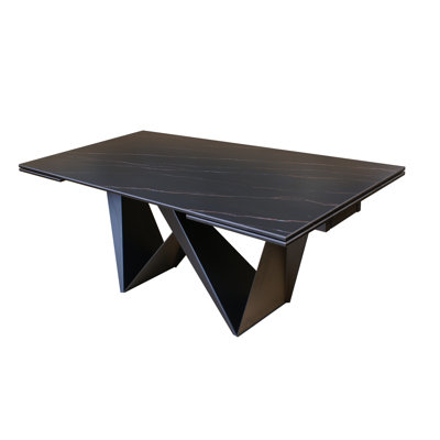 Extendable Metal Base Dining Table