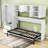 Aspelare Twin Size Wood Murphy Bed with Desk, Wardrobe and Drawers