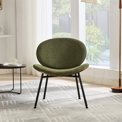 Chaise Mid-Century avec structure en noyer. Siège confortable, conception moderne, convient à divers décors. Sw1871gn Finition, différents thèmes de décoration.
