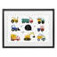 Beep Construction Engins, reproduction encadrée sous verre, design by Creative Studio-2090619320-2090619332