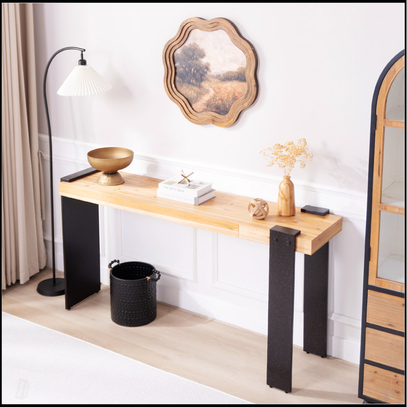 Console rustique de style industriel - 60 pouces