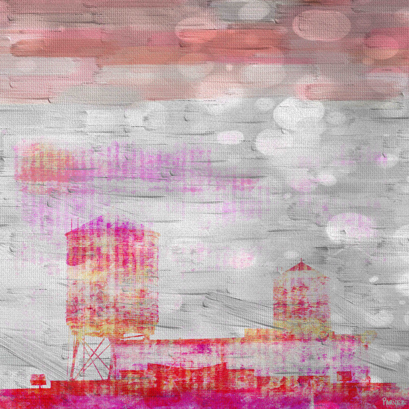 « silos en couleur » par parvez taj,, reproduction d’art sur toile tendue, H 48 po x l 48 po x P 1,5 po