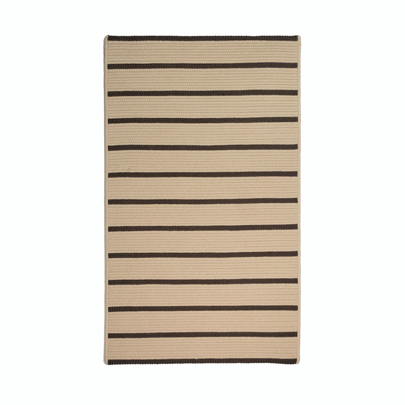 Tapis intérieur / extérieur en polypropylène tressé à la machine Rectangle Kemone, Rectangle 9 pi x 12 pi