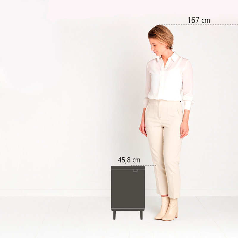 Brabantia 12 Litre Bo Waste Bin Hi, White